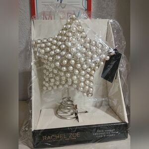 Rachel Zoe Pearl Star Tree Topper NEW